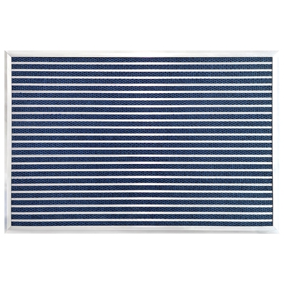 蓝色铝合金入户门防尘地垫