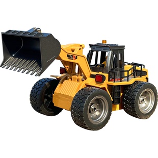 汇纳大号合金遥控铲车带喷雾推土机装载机工程车电动玩具男孩礼物