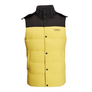 SMITHPOLOV斯密特保罗秋冬新款立领羽绒马甲男撞色宽松休闲羽绒服