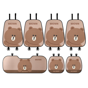 卡通可爱汽车坐垫四季通用座垫车内透气通风夏季主驾座椅车垫座套
