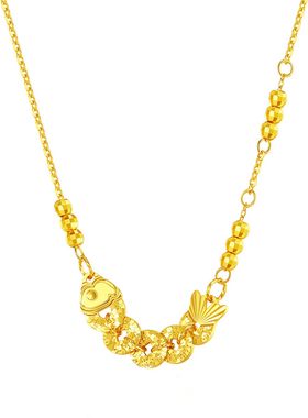 S925纯银年年有鱼项链女新年礼物