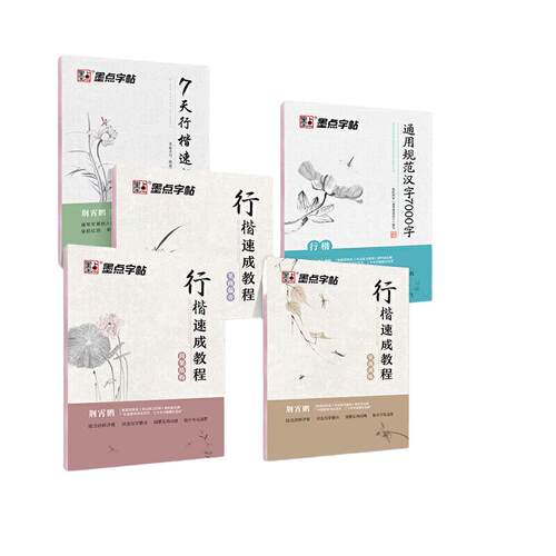 当当网 荆霄鹏行楷字帖墨点字帖行楷速成教程5本套硬笔书法临摹练字成人行书练字本练字帖学生控笔训练字帖硬笔书法临摹钢笔字帖