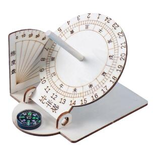 科技小制作发明日晷模型古代计时儿童手工拼装太阳钟diy科学实验