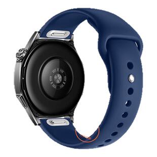 适用华为watchgt6手表带watch5按压式watchgt5pro反扣硅胶腕表带41运动GT4智能watch4pro高级女生冰晶蓝透气