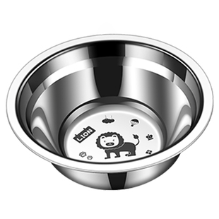 316L不锈钢碗盆家用幼儿园吃饭小盆不锈钢碗加厚防摔可爱卡通碗