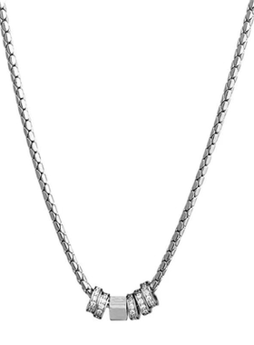 锆石项链洗澡可戴项链不褪色小众