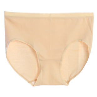 新疆棉质纯色无缝高腰收腹三角简约大码包臀防卷边无痕抑菌内裤女