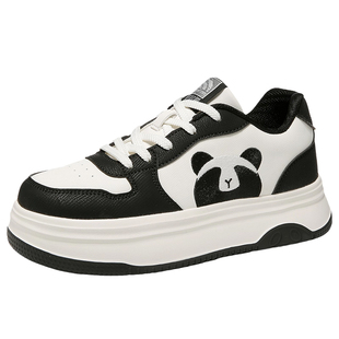 意尔康板鞋女鞋2026新款春夏季厚底黑白熊猫鞋百搭休闲运动小白鞋
