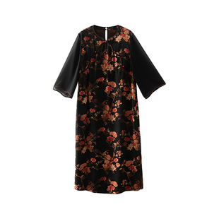 美丽客栈原创高端大码女装胖mm200斤加肥加大2025初夏国风连衣裙