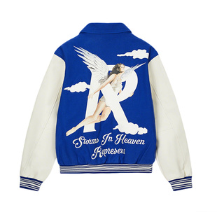 REPRESENT 正品 潮牌 男士天使羊毛保暖棒球夹克外套 M01222