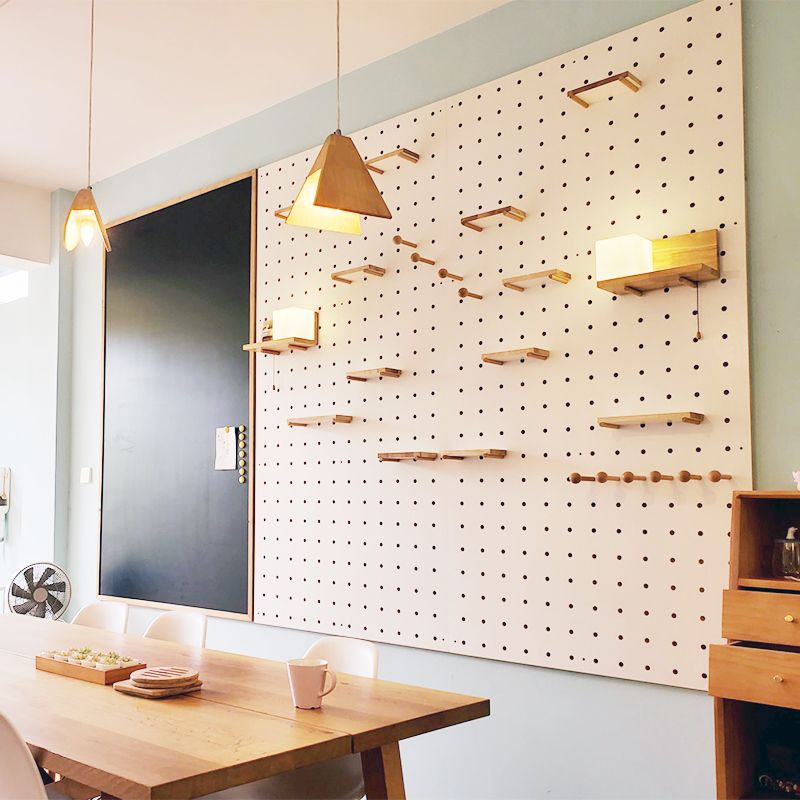 N5实木洞洞板定 制墙面木质挂衣架入户门口遮挡收纳架玄关墙上置