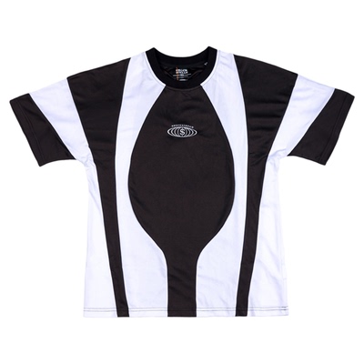 SHOCKSCREAM拼色旋转短袖T恤