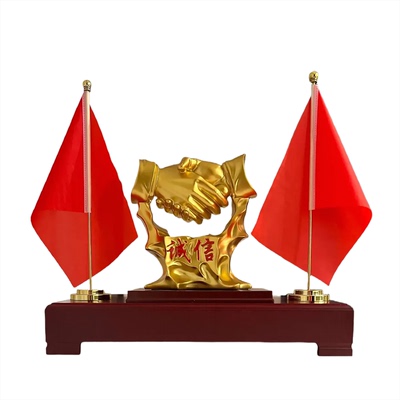 红旗摆件企业老板办公室装饰