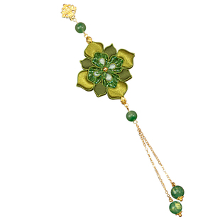 旗袍盘扣扣子新中式胸针压襟挂饰宝相花压襟扣服饰装饰辅料扣女