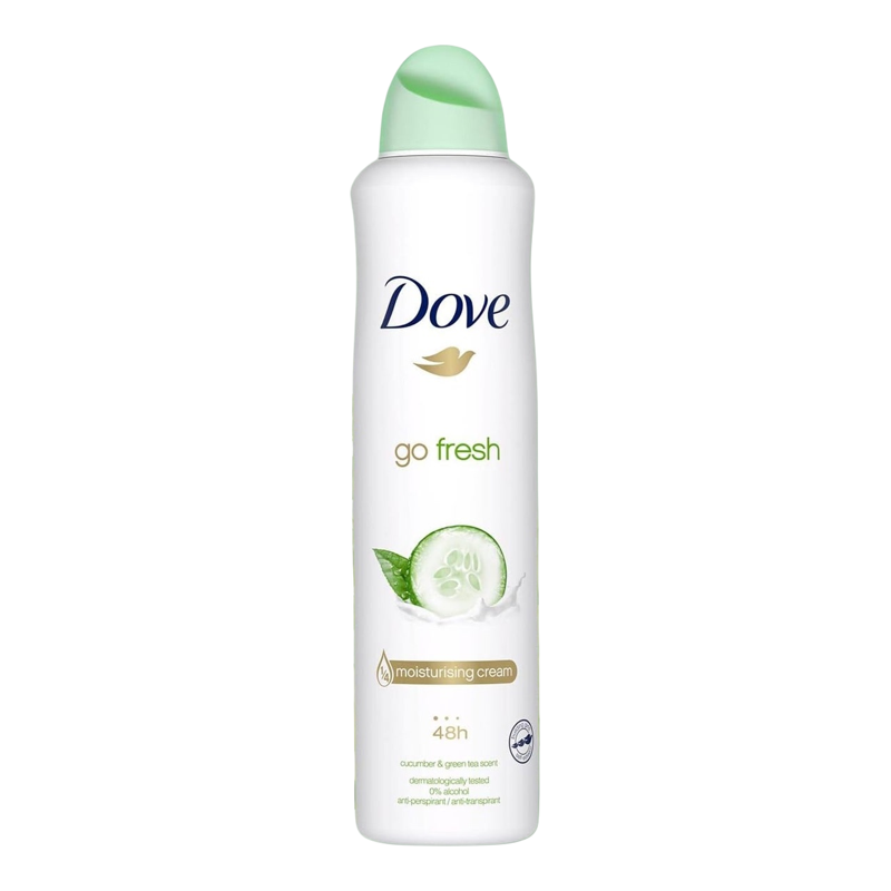 多芬Dove 新鲜黄瓜绿茶喷雾250ml香体露除汗臭保湿止汗露无刺激版