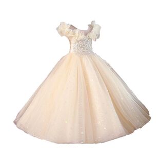 女童礼服裙夏季轻奢小众高端花童婚礼女孩主持人蓬蓬公主裙演出服