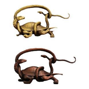 黄铜青龙白虎朱雀玄武四神兽一套摆件灵兽蛇龟件家居工艺礼品摆设