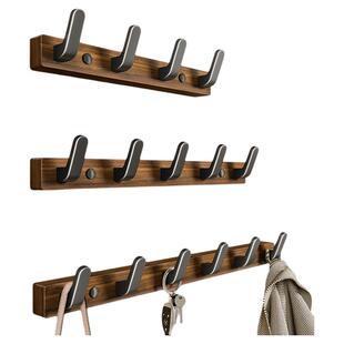 黑胡桃木试衣间门后挂钩免打孔入户挂衣架墙上壁挂玄关挂衣钩浴室