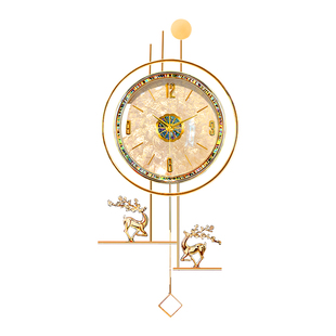 2025新款客厅挂钟表轻奢高级感时钟挂墙餐厅创意网红高端大气挂表