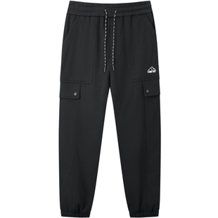 gxgjeans男装 黑色工装裤2024年秋季新款刺绣休闲宽松束脚裤子潮