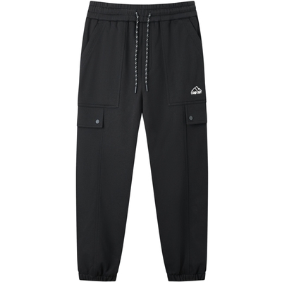 gxgjeans男装 黑色工装裤2024年秋季新款刺绣休闲宽松束脚裤子潮