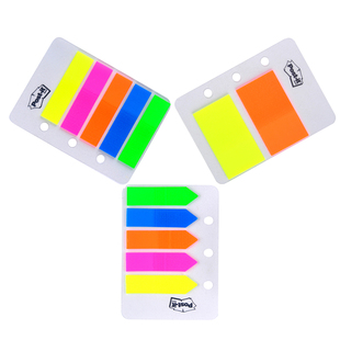 3M报事贴合宜指示标签炫彩荧光透明塑料便签分类归档便利贴可重复