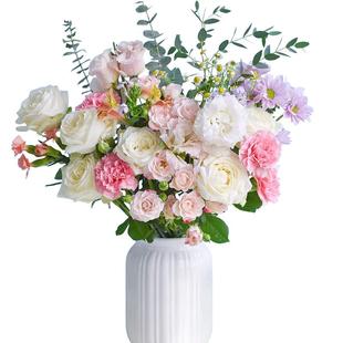 悦多彩包月鲜花束每周一花 赠送花瓶 混合月订购周期花卉同城速递