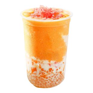 90口径u型奶茶杯360ml一次性95胖胖杯pet冷饮杯双皮奶冰淇淋圣代