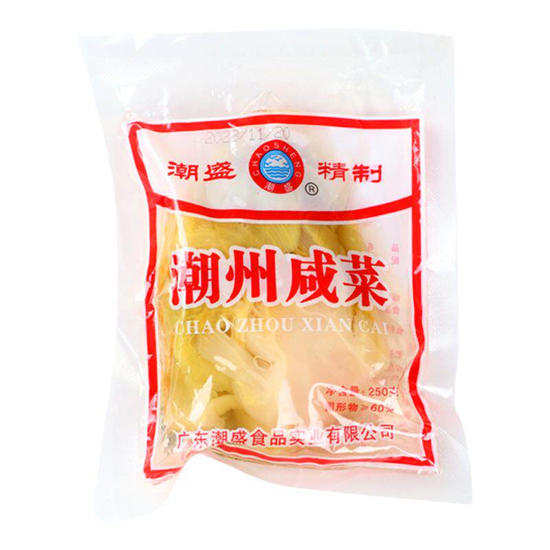 潮盛潮汕咸菜潮汕特产袋装配粥榨菜脆爽泡菜正宗潮州咸菜酸菜250g