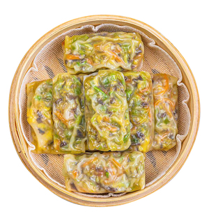 三鲜薄皮蔬菜卷早餐半成品加热即食水晶包子懒人健身低脂代餐食品