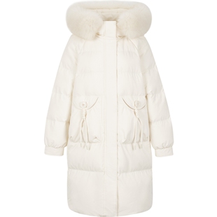 衣香丽影大毛领连帽羽绒服女中长款2025年冬季新款宽松高级感外套