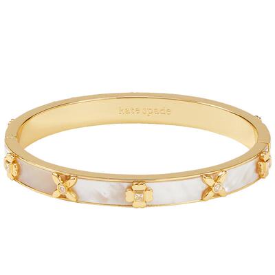 【礼物】kate spade ks heritage bloom小号桃心四叶花手镯