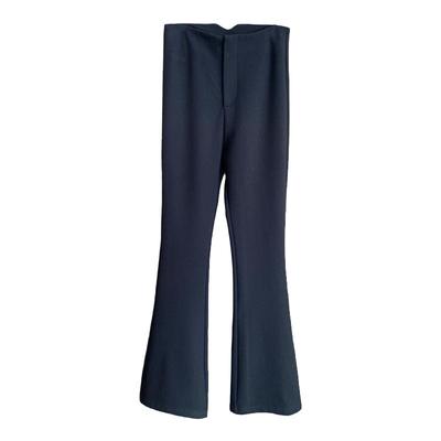 通勤高腰设计马蹄裤长微喇裤