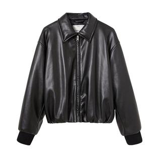 恩瑞妮商场同款2025冬季新款百搭显瘦气质淑女防皮衣外套女