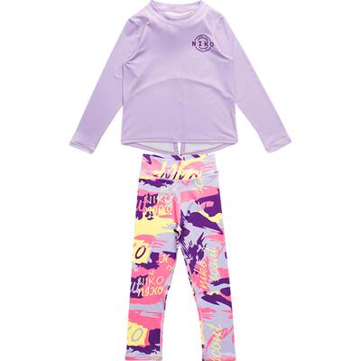 女童防晒速干长袖运动排汗训练服