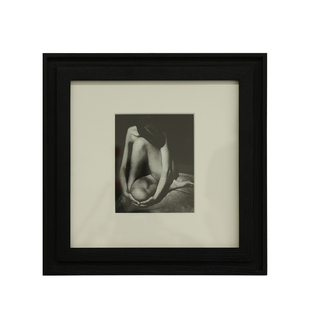 空合 现代黑白实木框质感装饰画 样板间民宿家居卧室书房墙面挂画