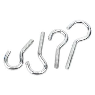 镀锌开口型羊眼螺丝钉加长活节吊环螺丝钩形吊钩带圆圈螺杆螺栓