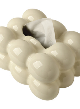 北欧风创意陶瓷纸巾盒摆件家居客厅餐桌茶几抽纸盒