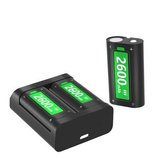 bibuks适用于微软Xbox手柄电池充电套装xbox ones/x series x/s精英一代Elite无线手柄电池超长续航充电底座