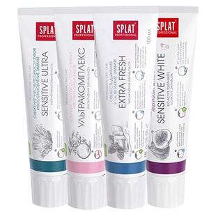 俄罗斯SPLAT斯普雷特牙釉质修护牙膏清新口气去牙渍去黄男女通用