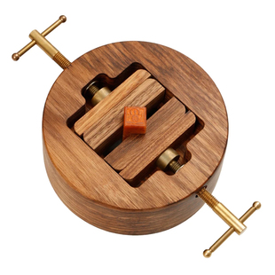 乌金木旋转印床 铜木实木印床印章刻床夹具印石刻章文房篆刻工具