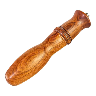 咖啡机改装手柄实木M10无底通用旋转解压意式浓缩木柄黑胡桃配件