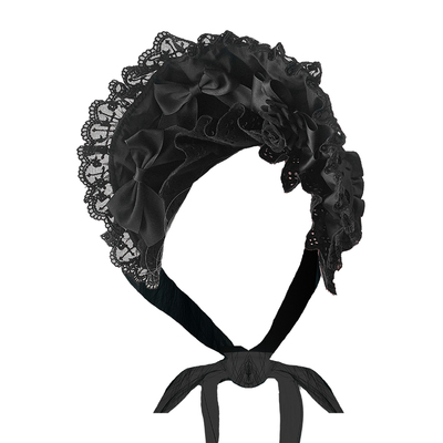 黑色古董哥特暗黑波特帽子