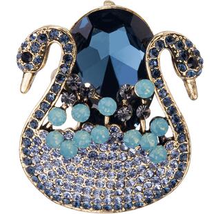 法国Eternelle天鹅胸针高档秋冬气质胸花大衣配饰双用毛衣链吊坠