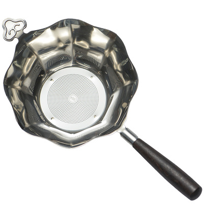 中式祥云花边茶漏不锈钢茶滤