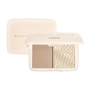 NOVO双色高光修容盘粉饼腮红一体 旗舰店官方旗舰 闪粉脸部提亮