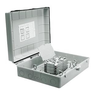 室外小/中/大/加厚款48芯光纤直熔箱24/72/96/120/144芯室内皮线光缆对接熔纤箱带熔纤盘壁挂分纤箱免费印标