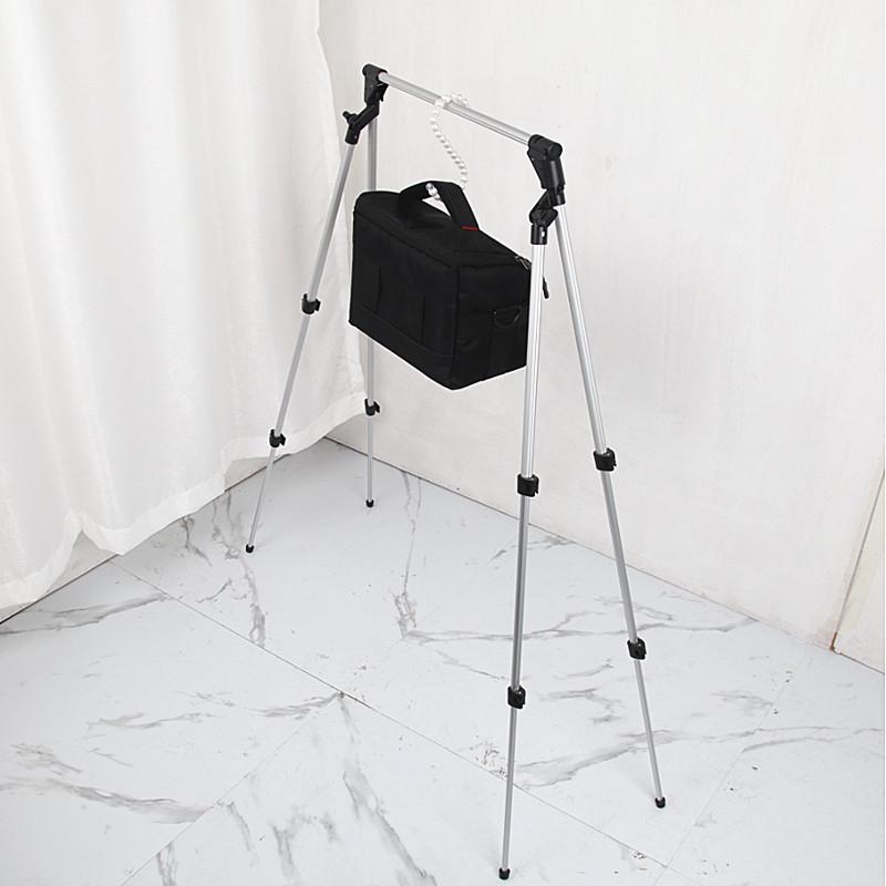 迷你便携旅行晾衣架可伸缩折叠铝合金晾衣杆阳台移动置地晒挂衣架