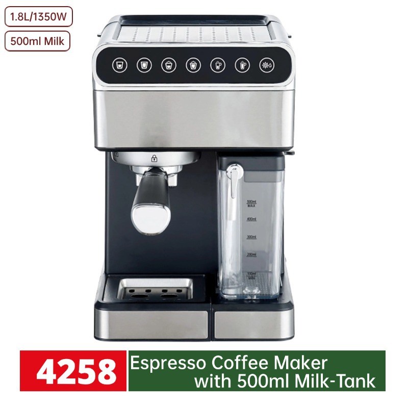 跨境多功能意式咖啡机家用全半自动小型奶泡蒸汽20bar欧英美规