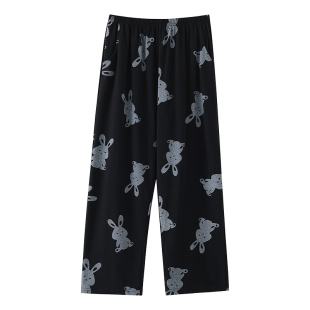 睡裤女春秋季纯棉长裤薄款卡通舒适亲肤宽松版可外穿单条夏家居裤